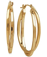 Intertwined Hoop Earrings 14k Gold