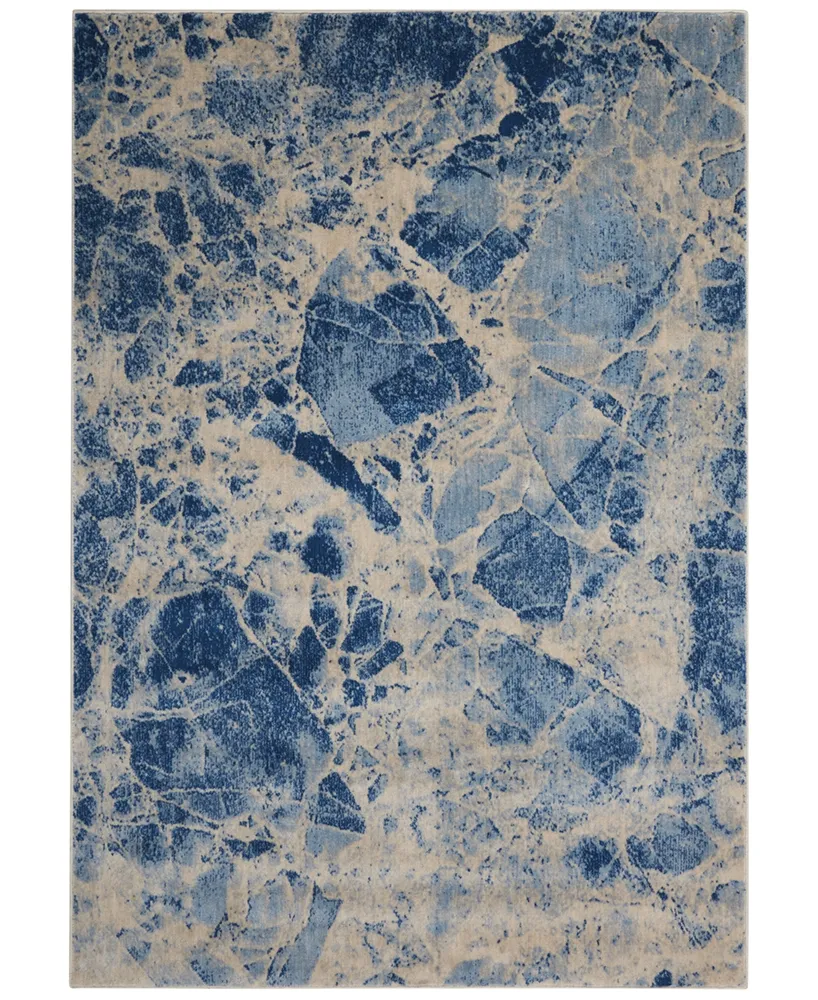 Closeout! Nourison Home Moraine MO745 Blue 5'3" x 7'5" Area Rug