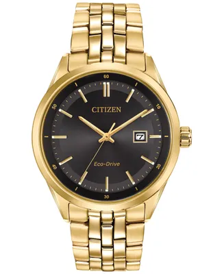 Citizen Men's Eco-Drive Gold-Tone Stainless Steel Bracelet Watch 41mm BM7252-51E