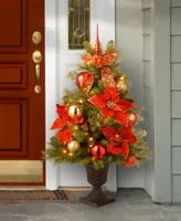 National Tree Company 36" Decorative Home For the Holidays Entrance Tree with 50 Clear Lights