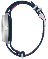 Gucci Men's GG2570 Swiss Blue-Red-Blue Web Nylon Strap Watch 41mm YA142304