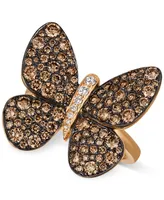 Le Vian Chocolatier Diamond Butterfly Ring (1-7/8 ct. t.w.) 14k Rose Gold