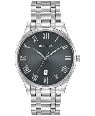 Bulova Men's Stainless Steel Bracelet Watch 40mm 96B261