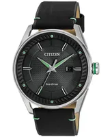 Citizen Drive from Citizen Eco-Drive Men's Black Leather Strap Watch 42mm BM6980-08E