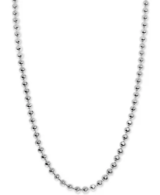 Alex Woo Beaded 16" Mini Chain Necklace in Sterling Silver