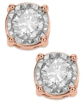 TruMiracle Diamond Stud Earrings (3/4 ct. t.w.) in 14k White, Yellow or Rose Gold