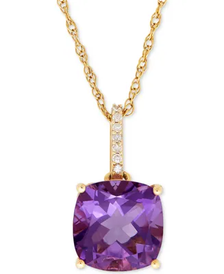 Amethyst (5-1/4 ct. t.w.) and Diamond Accent Pendant Necklace in 14k Gold