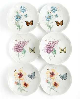 Lenox Butterfly Meadow Set of 6 Tidbit Party Plates
