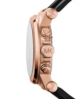 Michael Kors Men's Chronograph Dylan Black Silicone Strap Watch 48mm MK8184