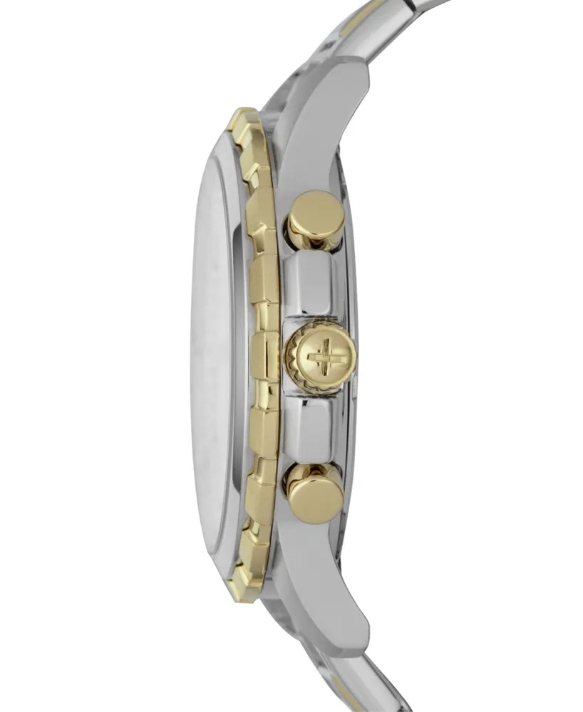 Fossil Men's Chronograph Dean Two-Tone Stainless Steel Bracelet Watch 45mm FS4795