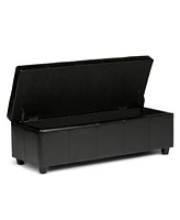 Chamberlain Faux Leather Storage Ottoman