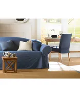 Sure Fit Authentic Denim One Piece T-Cushion Chair Slipcover