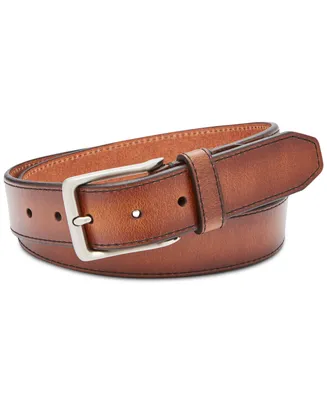 Tommy Hilfiger Stitched-Loop Brown Belt - Macy's