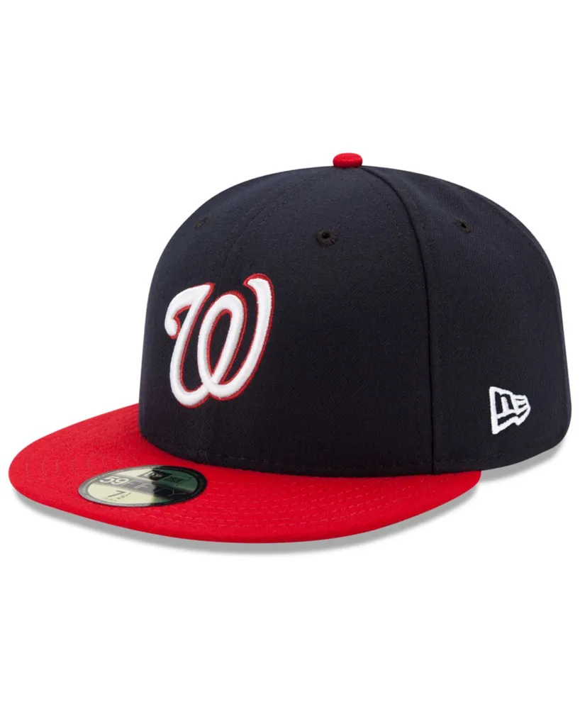 New Era Men's Washington Nationals 59Fifty Game Red Authentic Hat