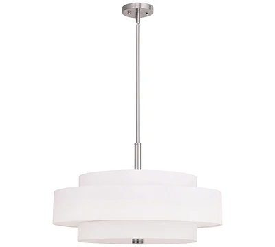 Livex Meridian 5- Light Metal Pendant