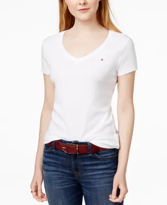 Tommy Hilfiger Women's V-Neck T-Shirt, Created for Macy's