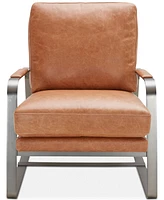 Jollene 27" Leather Accent Chair, Created for Macy's