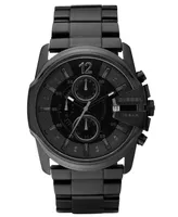 Diesel Mens Chronograph Black Ion Plated Stainless Steel Bracelet Watch 49x45mm DZ4180