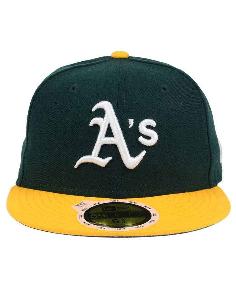 New Era Big Boys and Girls Oakland Athletics Authentic Collection 59FIFTY Cap