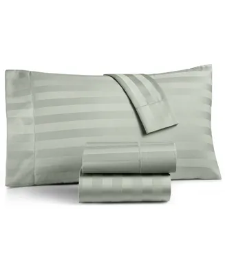 Lastact! Charter Club 1.5" Stripe 550 Thread Count 100% Cotton 3-Pc. Sheet Set, Twin, Exclusively at Macy's