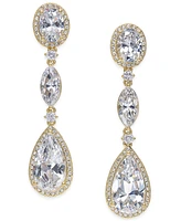 Eliot Danori Oval Crystal Drop Earrings, Created for Macy's