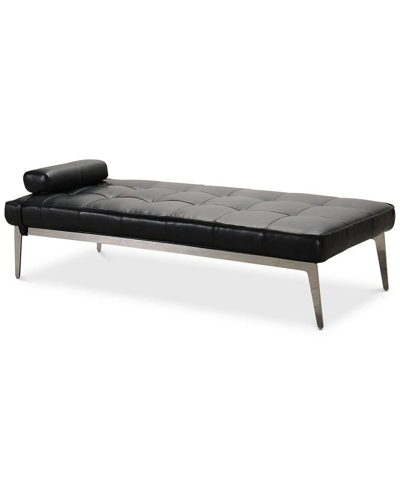 Myia Tufted Leather Daybed, Created for Macy's