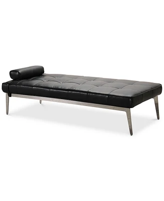 Myia Tufted Leather Daybed, Created for Macy's