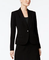 Anne Klein Missy & Petite Executive Collection Single-Button A-Line Skirt Suit