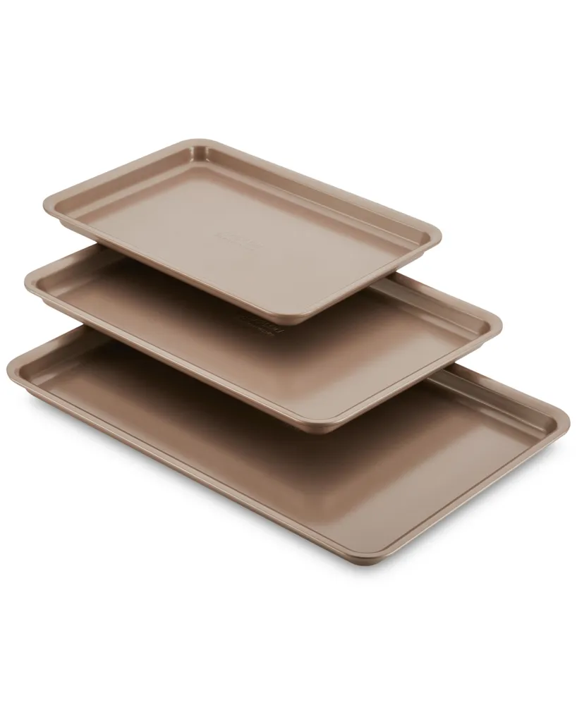 Rachael Ray - 3-Piece Nonstick Bakeware Cookie Pan Set - Silver