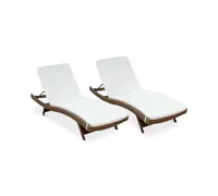 Farron Cushion Adjustable Lounges (Set Of 2)