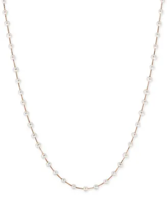 Effy Cultured Freshwater Pearl (3mm) Statement Necklace 14k Gold, White Gold or Rose