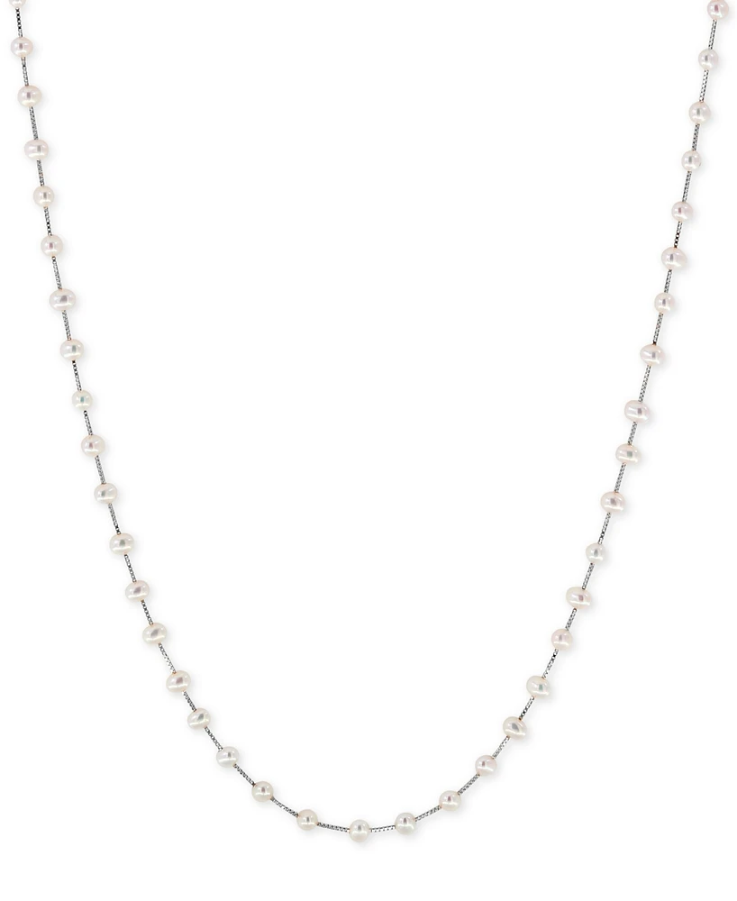 Effy Cultured Freshwater Pearl (3mm) Statement Necklace 14k Gold, White Gold or Rose