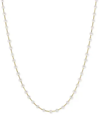 Effy Cultured Freshwater Pearl (3mm) Statement Necklace 14k Gold, White Gold or Rose