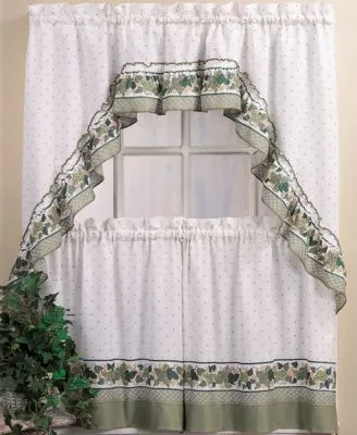 Chf Cottage Ivy Window Tier Swag Valance Sets