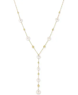 Effy Cultured Freshwater Pearl (5, 6, & 7mm) Lariat Necklace in 14k Gold