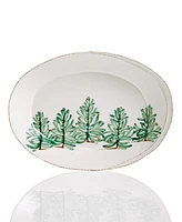 Vietri Lastra Holiday Small Oval Platter