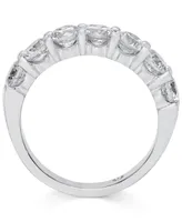 Certified Seven Diamond Station Band Ring in 14k White Gold (2 ct. t.w.)