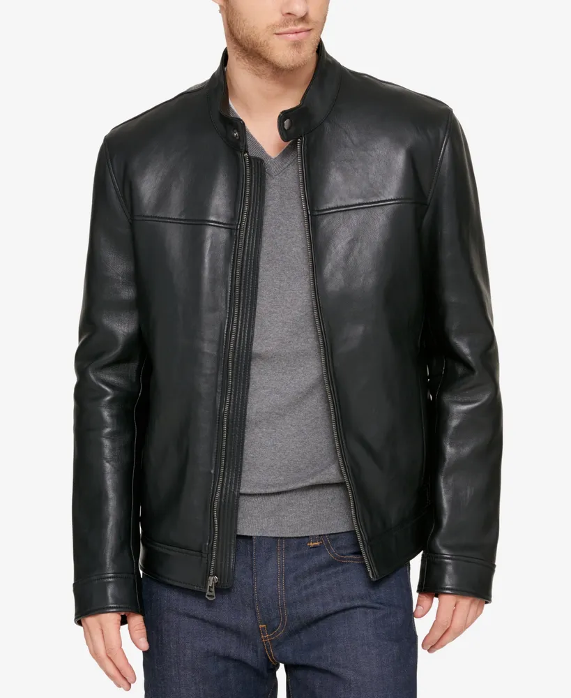 Cole Haan Men's Leather Moto Jacket