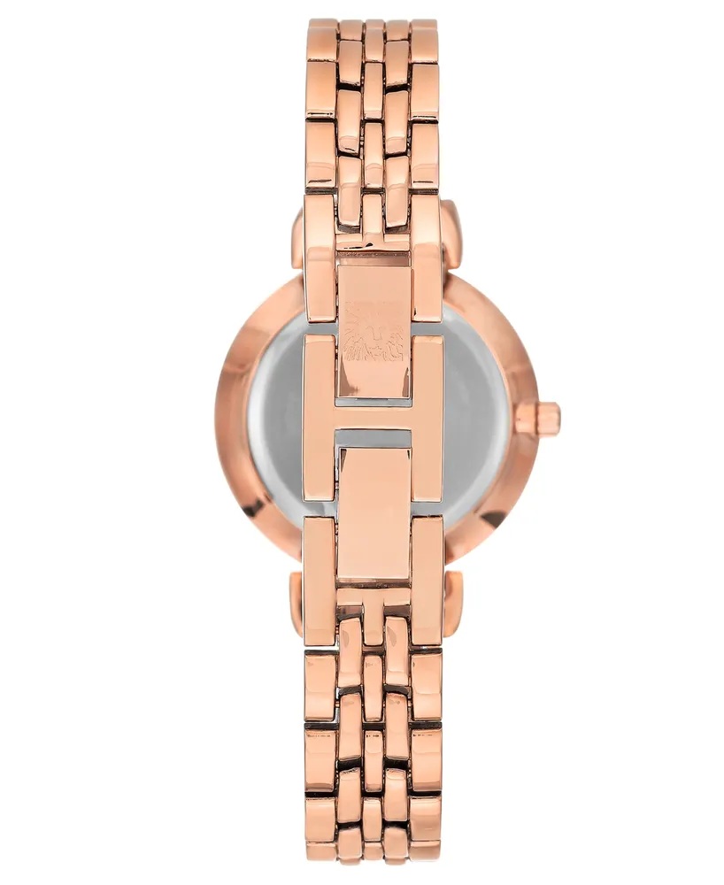 Anne Klein Women's Rose Gold-Tone Bracelet Watch 30mm