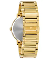 Bulova Men's Futuro Diamond Dress Diamond-Accent Gold-Tone Stainless Steel Bracelet Watch 42mm