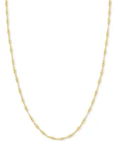 18" Singapore Chain Necklace (7/8mm) in 14k Gold