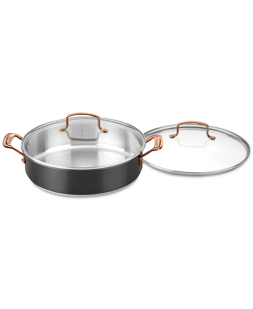 Cuisinart Onyx Black & Rose Gold 5-Qt. Casserole & Cover, Exclusively at Macy's