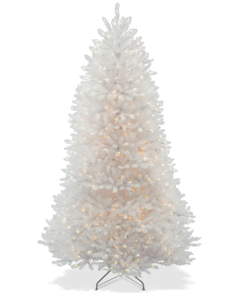 National Tree Company 6.5' Dunhill White Fir Hinged Tree With 650 Clear Lights