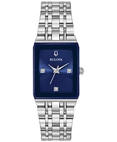 Bulova Women's Futuro Diamond-Accent Stainless Steel Bracelet Watch 21x32mm, Created for Macy's