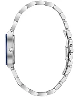 Bulova Women's Futuro Diamond-Accent Stainless Steel Bracelet Watch 21x32mm, Created for Macy's
