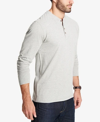 Weatherproof Vintage Men's Long Sleeve Brushed Jersey Henley T-shirt