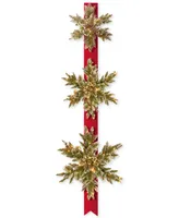 National Tree Company Triple Snowflake Door Decor Piece With 100 Battery-Operated Twinkle Led Lights