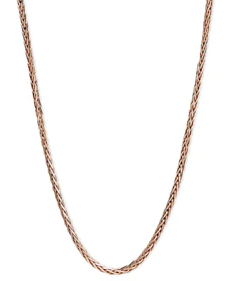 14k Rose Gold Necklace, 20" Wheat Chain (9/10mm)