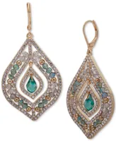 lonna & lilly Pave Stone Beaded Chandelier Earrings
