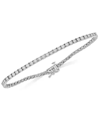 Diamond Miracle Line Tennis Bracelet (1 ct. t.w.) in 14k White Gold